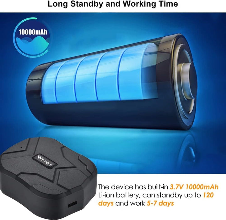 4G LTE GPS Tracker,GPS Tracker Auto 10000mAh 80 Tage Standby Starker Magnet Wasserdicht Tracker und