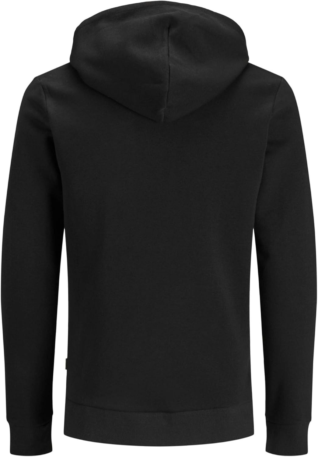 JACK & JONES Hoodie Herren Regular Fit JJEADRIAN Kapuzenpullover Pullover Sweater Print Schwarz Grau