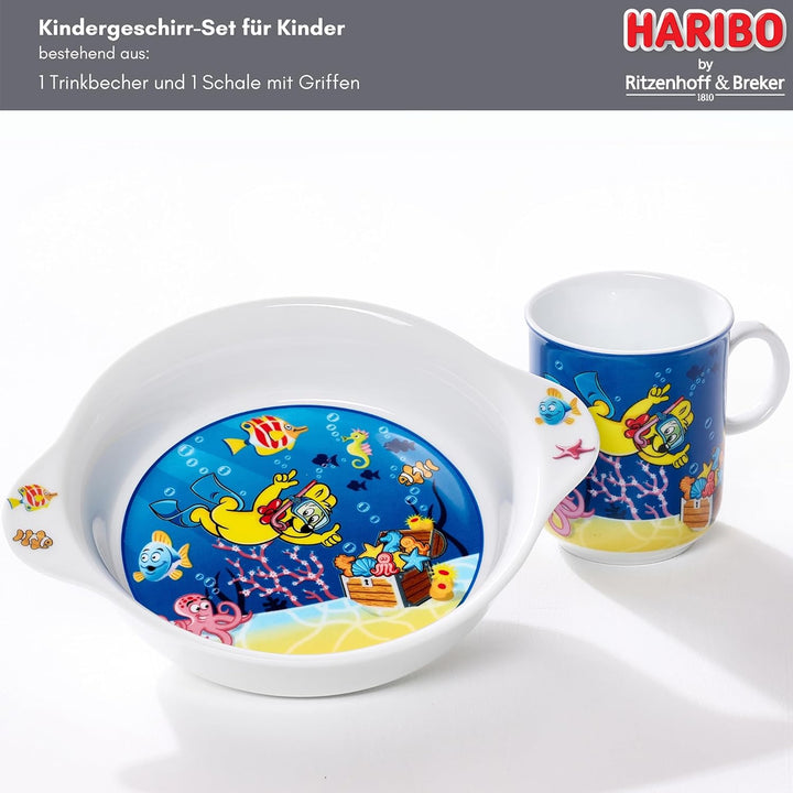 Kindergeschirr-Set HARIBO Seaworld | 2-teilig | blau, Seaworld