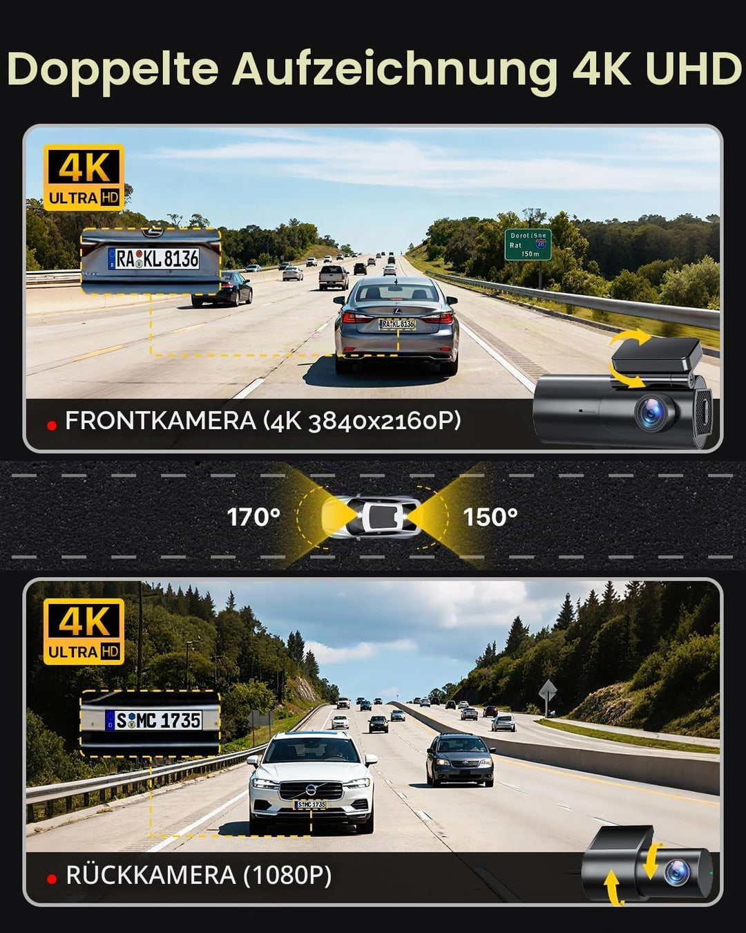 GKU Dash Cam (D600-FR), D600-FR
