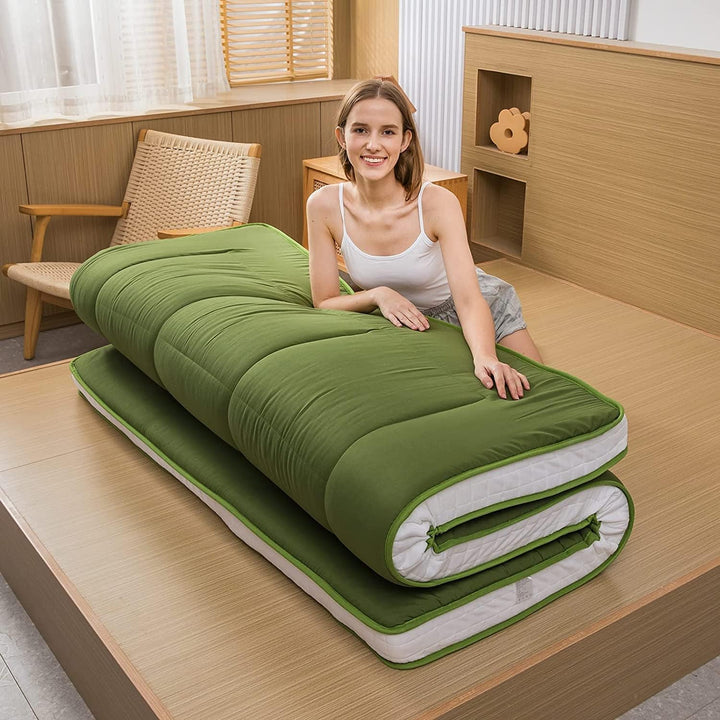 MAXYOYO Futon Matratze, Gepolsterte Japanische Bodenmatratze Gesteppte Bett Matratzenauflage, Extra