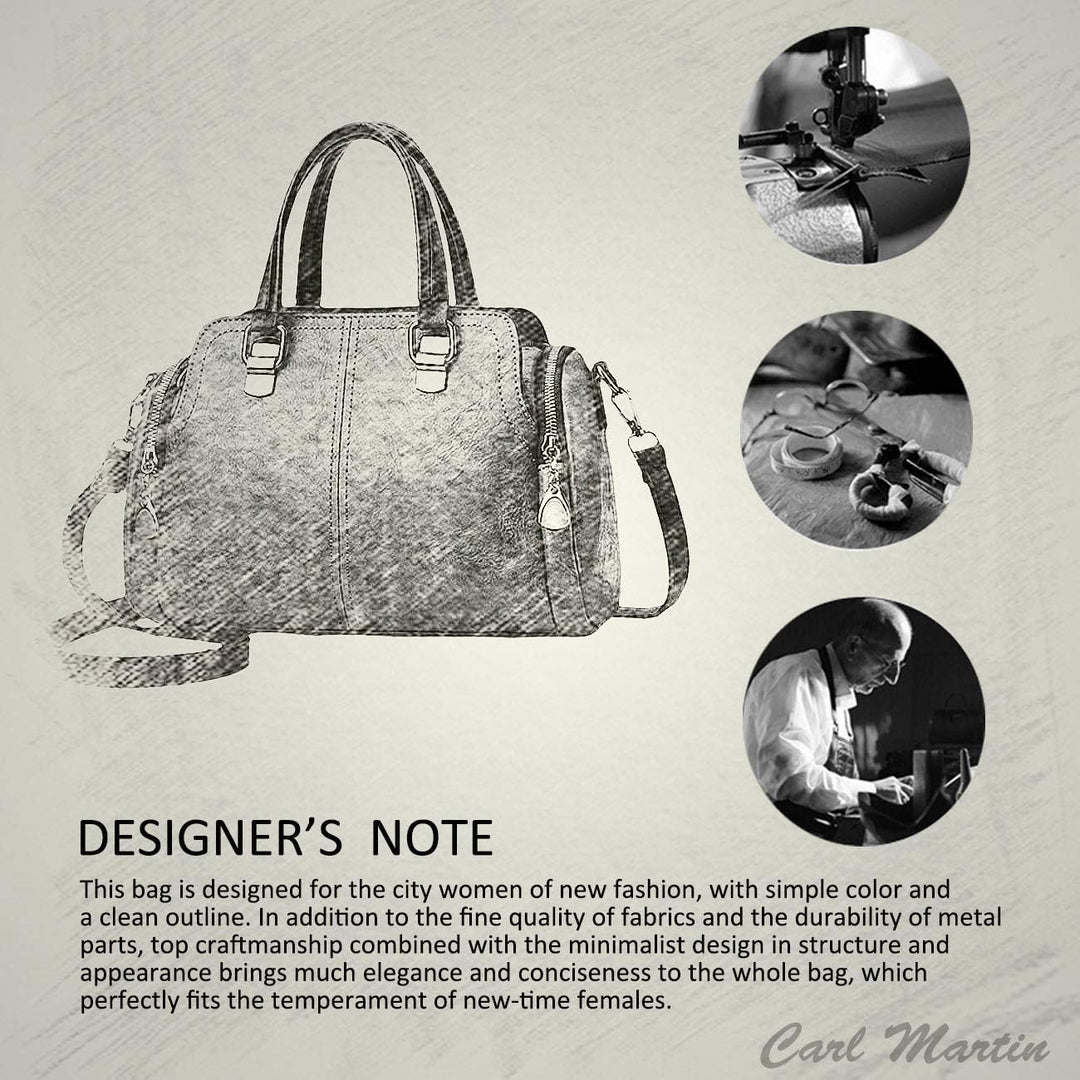NICOLE&DORIS Damen Mode Taschen mit hohem Tragegriff Retro Handtaschen Schultertasche Umhängetasche