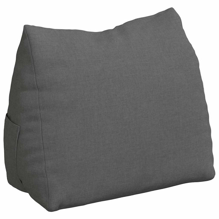 vidaXL Rückenkissen Dunkelgrau 45 x 20 x 35 cm Stoff, Kissen für Wohnzimmer, moderner Bezug, abnehmb