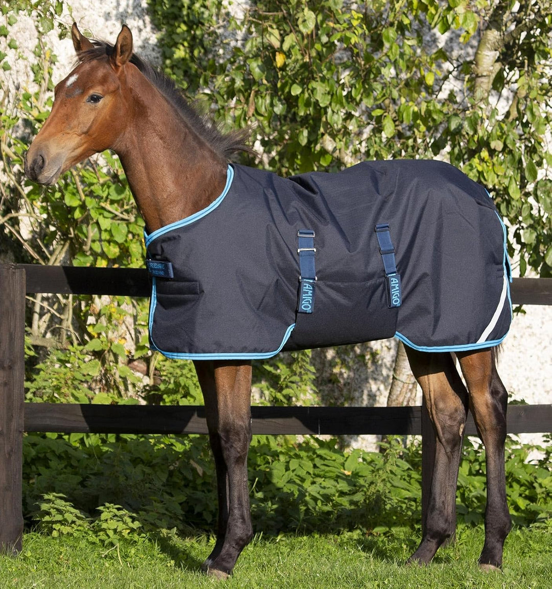 Horseware Outdoor-Decke für Pferde Amigo Foal Rug Marineblau/Blau 106 - 122 (85), Marineblau/Blau 10