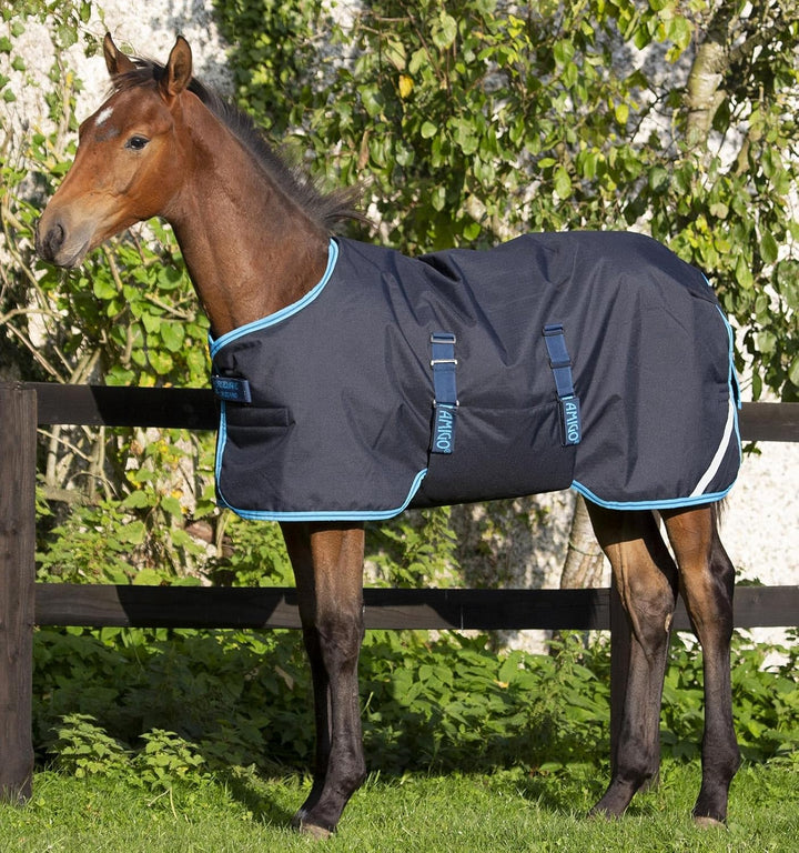 Horseware Outdoor-Decke für Pferde Amigo Foal Rug Marineblau/Blau 106 - 122 (85), Marineblau/Blau 10