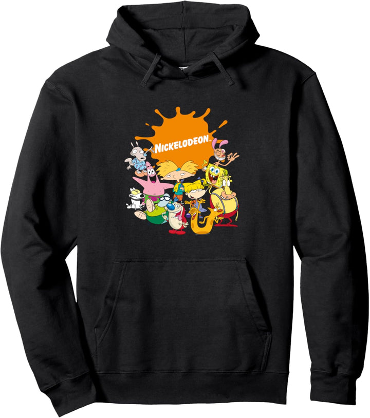 Nickelodeon Splatter Logo Group Shot C1 Pullover Hoodie