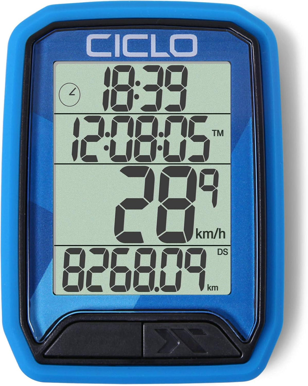 CICLO PROTOS 213 drahtloser Fahrradcomputer, mit 13 Funktionen in blau, in blau