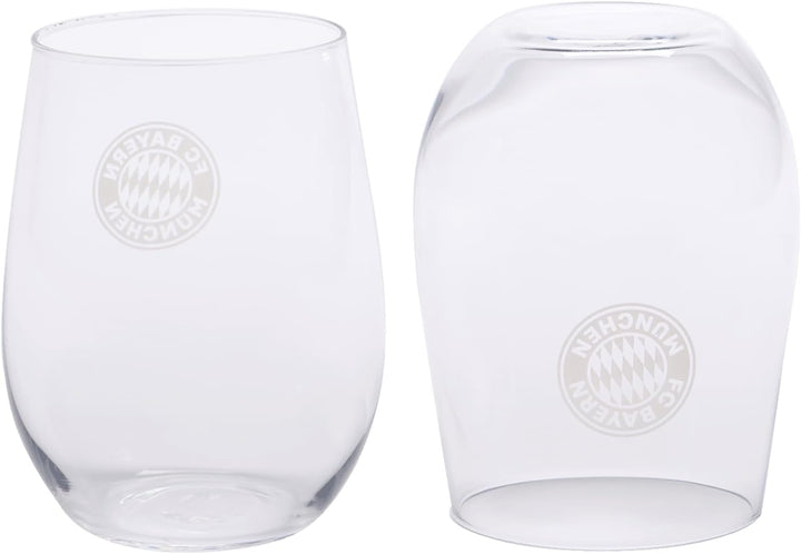 FC Bayern München Wasserglas 2er-Set I Fussball 2 Stück (1er Pack), 2 Stück (1er Pack)