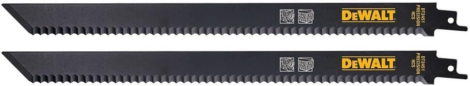 Dewalt HCS Spezial-Säbelsägenblatt DT2451 (300mm Gesamtlänge, wellengeschliffen, für Faserdämmstoffe