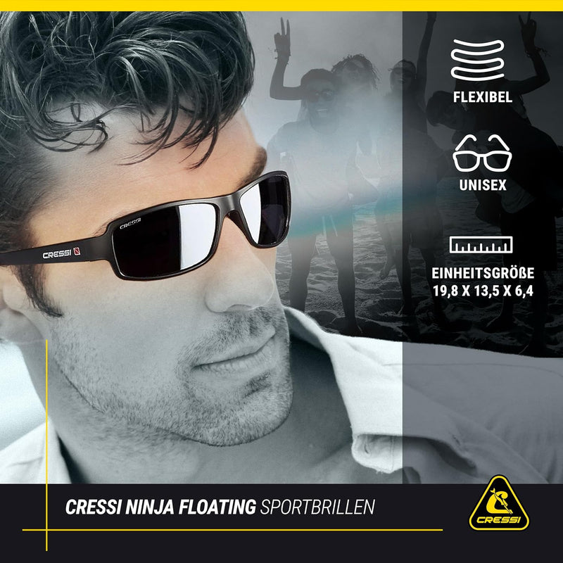 Cressi Ninja - Polarisierte Sonnenbrille Herren und Sonnenbrille Damen, Entspiegelte Gläser Wasserab