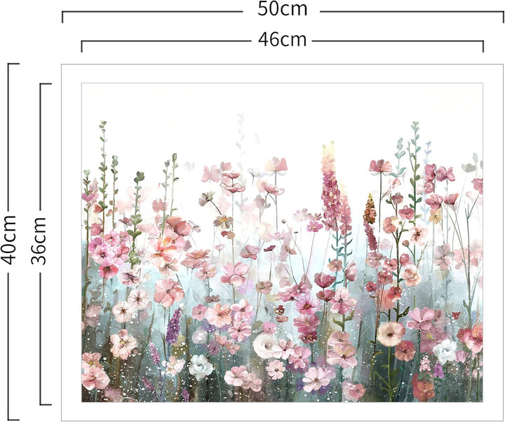 SUMGAR Malen nach Zahlen Erwachsene Blumen Bunt DIY Öl Leinwand Gemälde Set für Anfänger & Senior Ac