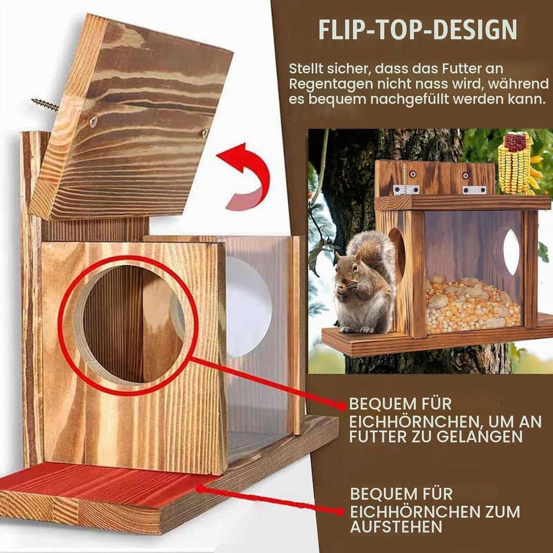 Eichhörnchen-Futterhäuschen für draussen,Eichhörnchen-Futterhaus - Chipmunk-Haus-Box,Streifenhörnche