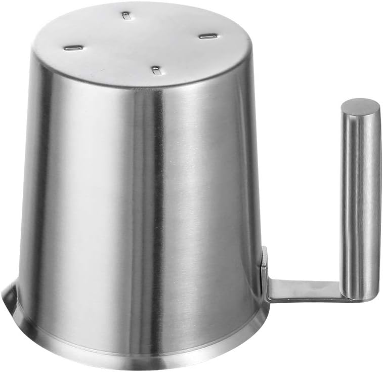 Messbecher Edelstahl 1L Milchkännchen aus Edelstahl Messkanne mit Masseinheiten & Griff Metallkännch