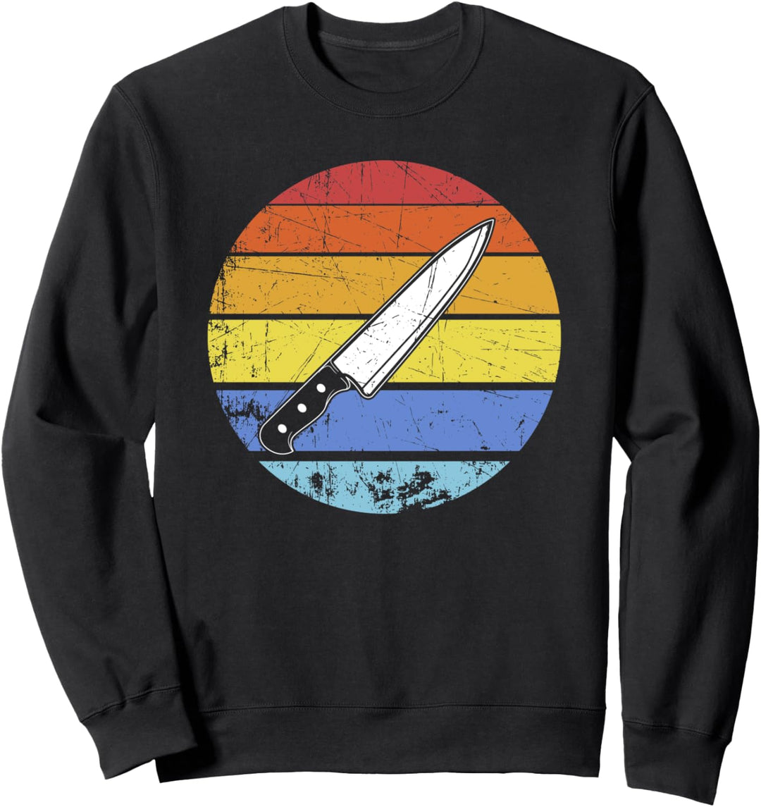 Chef Vintage Knife Retro Funny Cook Assistant Gift Head Chef Sweatshirt