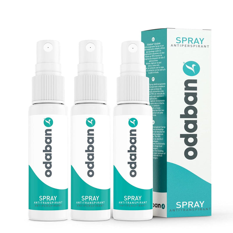 ODABAN Anti-Transpirant Deo Spray gegen starkes Schwitzen | verhindert Handschweiss, Achselschweiss
