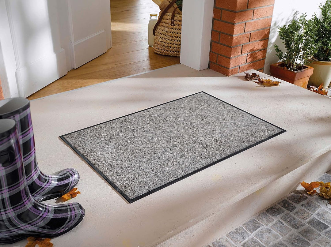 wash+dry Fussmatte, Cool Grey 60x90 cm, innen und aussen, waschbar, 60x90 cm