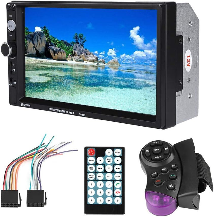 Doppel-Din-Autoradio, 7-Zoll-HD-Touchscreen-MP5-Player, Autoradio mit Rückfahrkamera, kompatibel mit