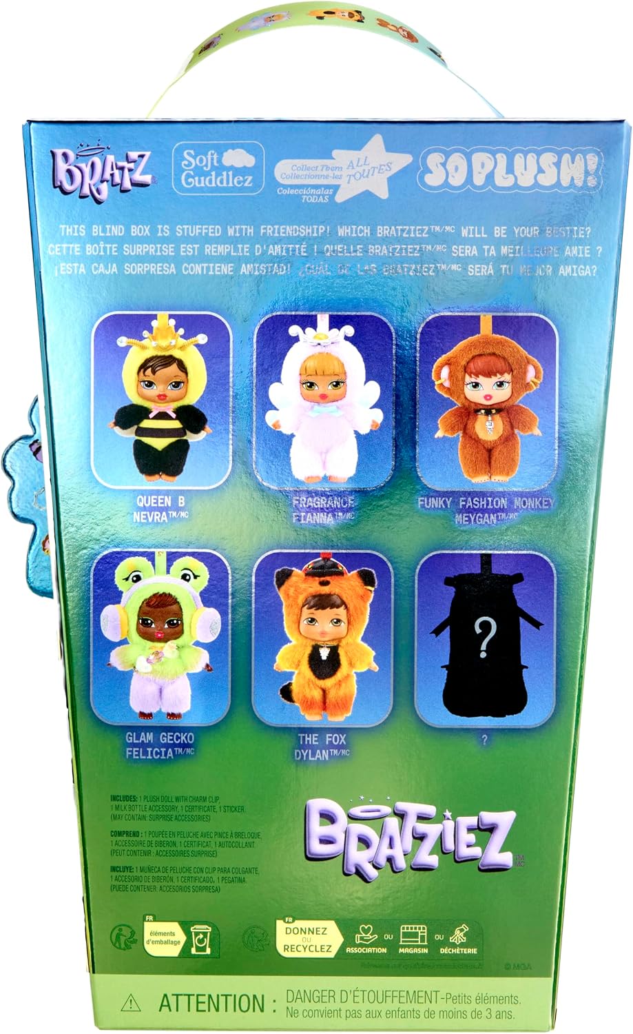 Bratz Bratziez Iconz Bestiez - Plüsch-Sammelstück, 6 Figuren | Plüsch-Sammelstück, Vinyl-Gesicht, An
