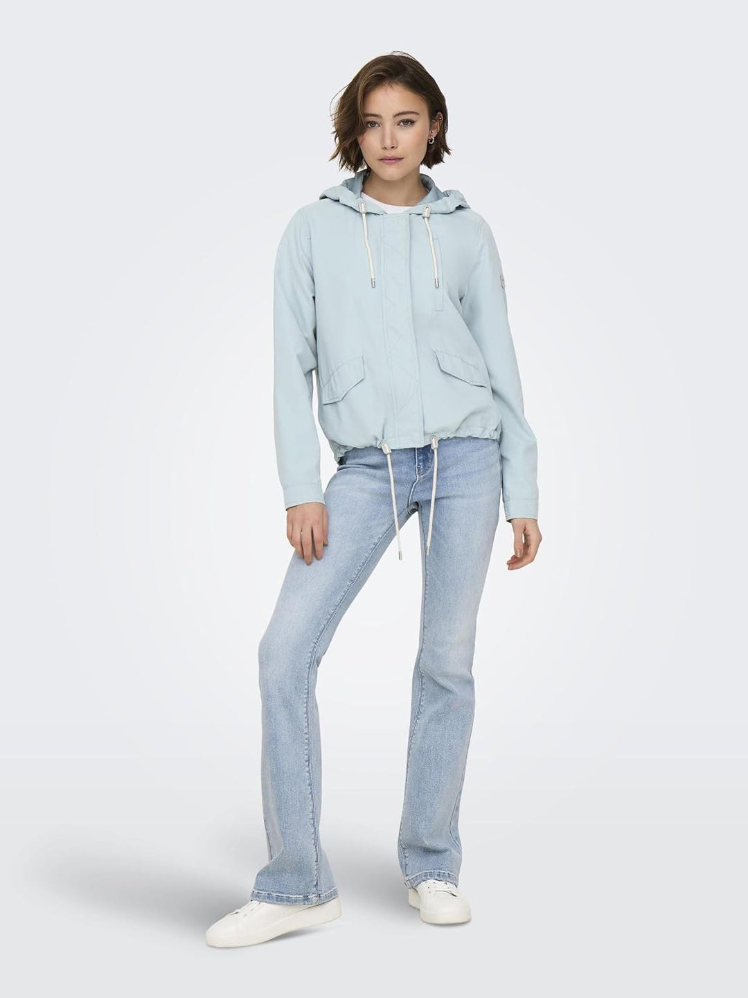 ONLY Damen Onlskylar Hood Spring Jacket Cc OTW Jacke, M Gray Mist