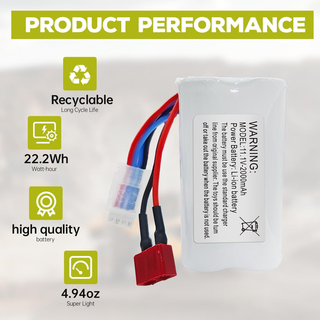 ZYGY 2PCS 11.1V 2000mAh T Plug Lithium Batterie für 210E 200E R608 2104 Brushless High Speed Wasse