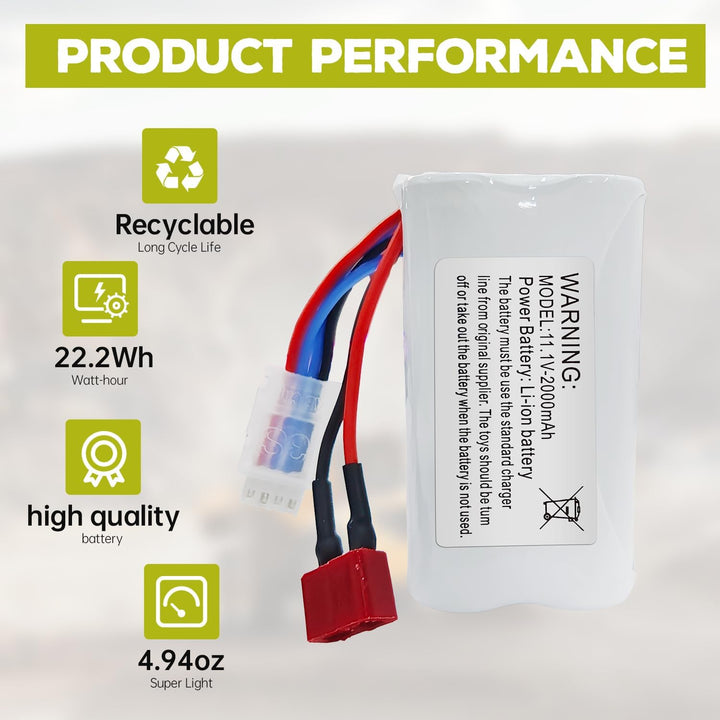 ZYGY 2PCS 11.1V 2000mAh T Plug Lithium Batterie für 210E 200E R608 2104 Brushless High Speed Wasse