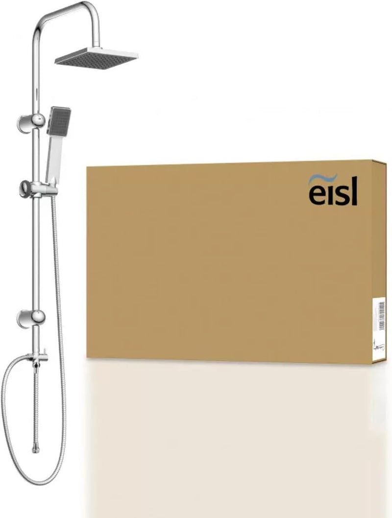 EISL EASY ENERGY Duschset, Duschsäule 2 in 1 mit grosser Regendusche (176 x 176 mm) und Handbrause,