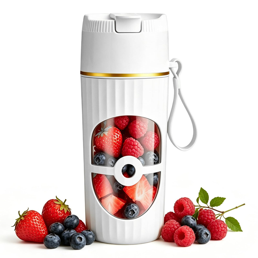 Tragbarer Mixer, 400ml Smoothie Maker to Go, Elektrischer USB-Entsafter, Kleiner Mixer, Mixbecher Mi