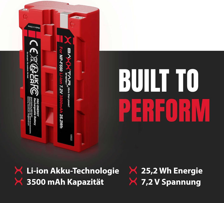 BAXXTAR PRO 2X Akku NP-F550 NP-F570 echte 3100mAh - LG Cells Inside - (Blackmagic NP-F570) NP-F550 x
