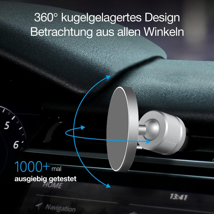 Just Mobile AluDisc Go I Multi-Winkel Handy Autohalterung I Magnetischer Smartphone Halter kompatibe