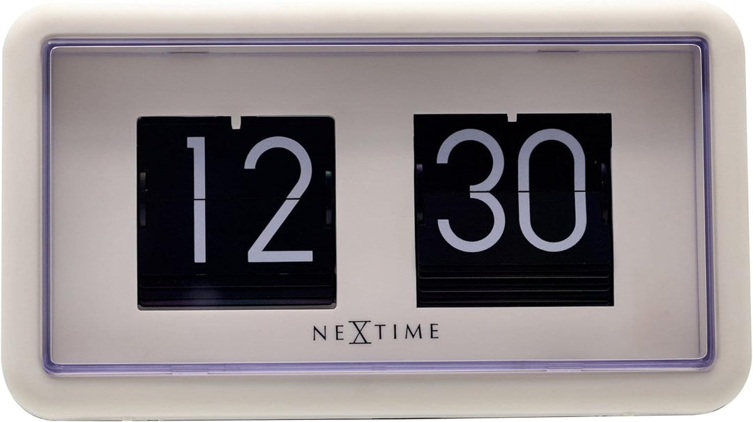 NeXtime 2790 Retro Uhr Aluminium grau, 18cm x 10cm x 7cm