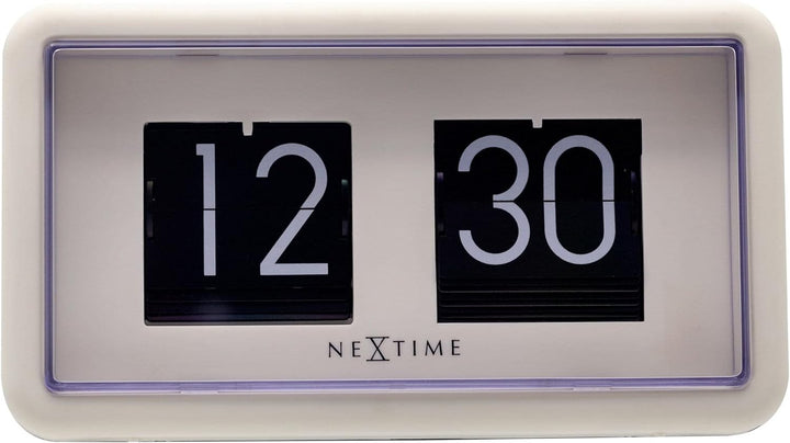 NeXtime 2790 Retro Uhr Aluminium grau, 18cm x 10cm x 7cm