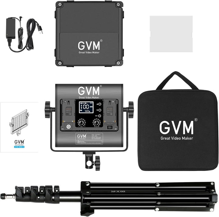 GVM 800D LED Videolicht RGB, APP-Steuerung led videoleuchte 3200K-5600K Studiolicht LED Dauerlicht F