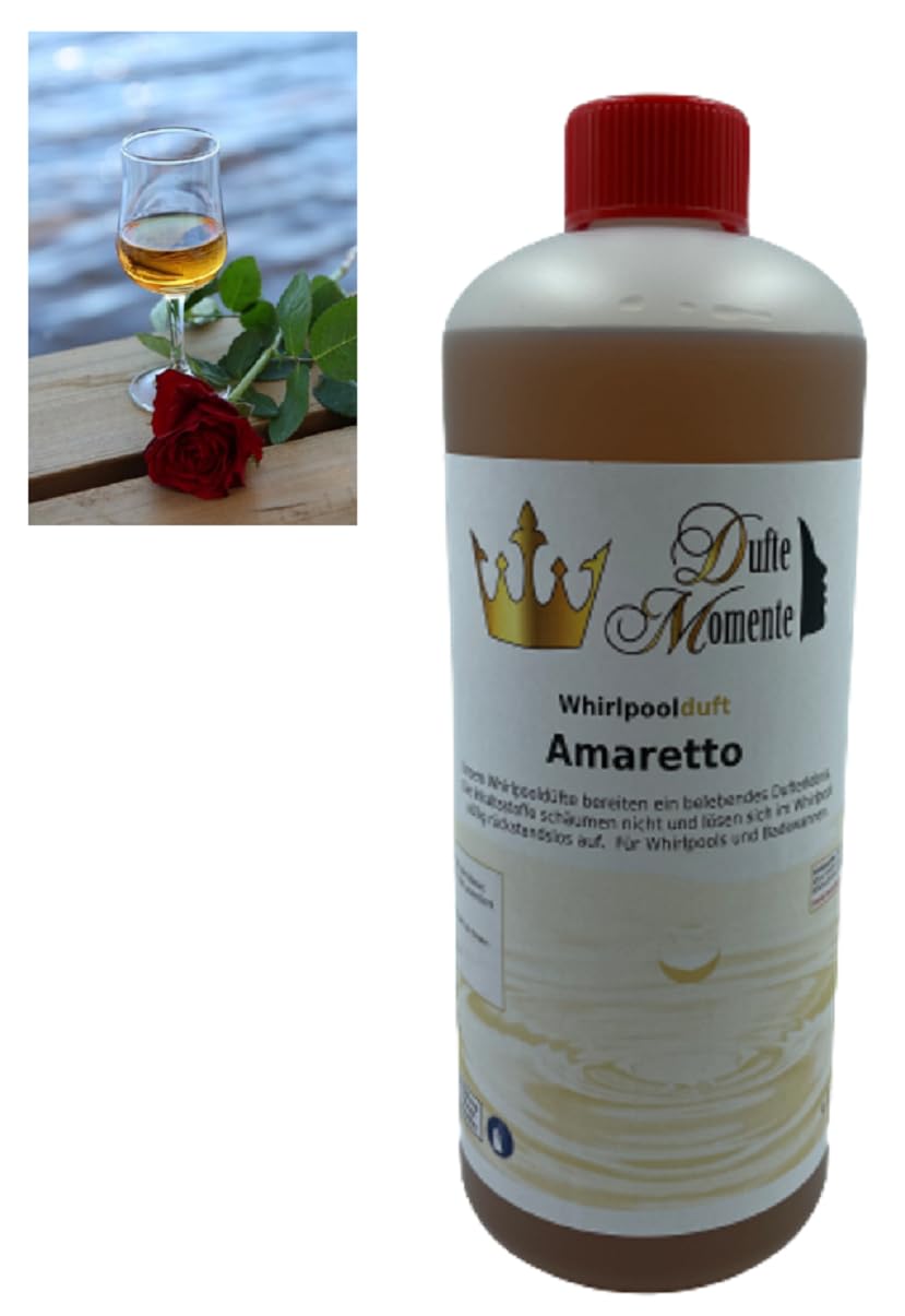 Dufte Momente | Whirlpool Duft 1000 ml | Amaretto | mit naturreinen und natürlichen ätherischen Ölen