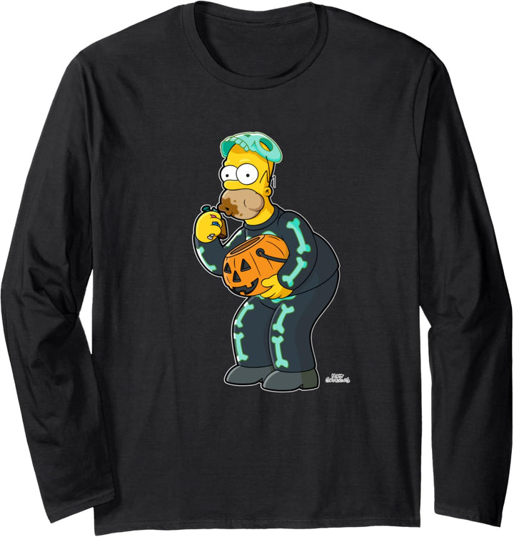 The Simpsons Homer Candy Feast Treehouse of Horror Halloween Langarmshirt