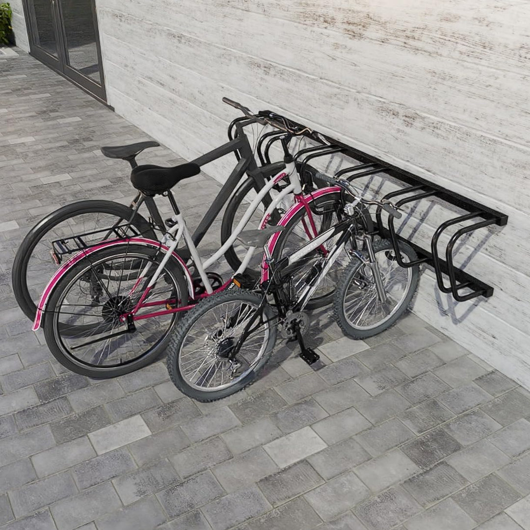 Fahrradständer für 6 Fahrräder | Stahl-Multi-Aufstellständer | Rostfreier Ständer für Mountainbike,