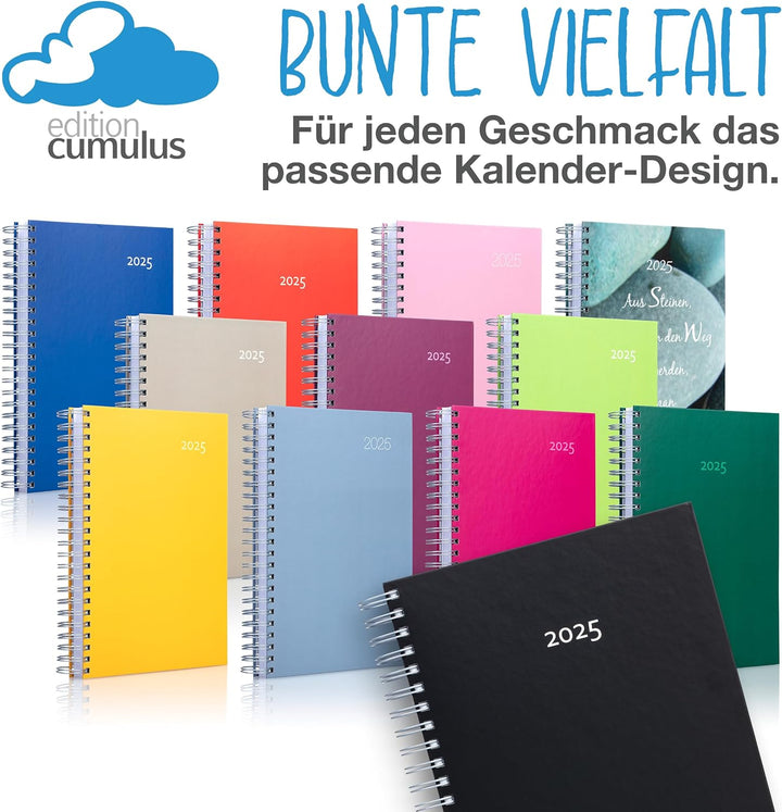 2025 Der GROSSE Dicke – DIN A4 Kalender - BROMBEERE (lila) von edition cumulus – MADE IN GERMANY - g