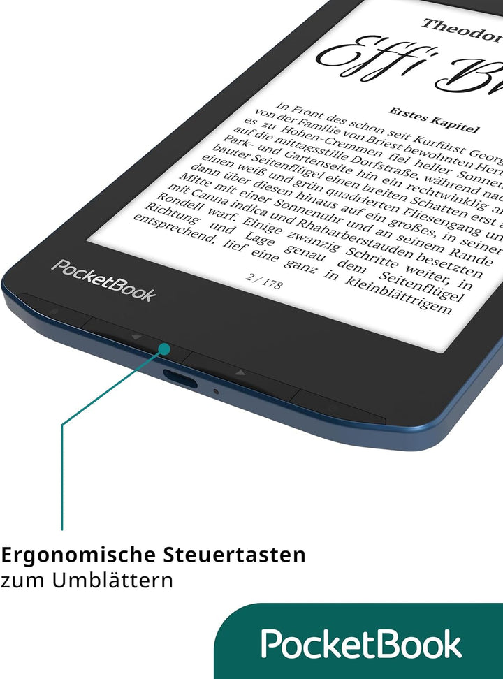 PocketBook e-Book Reader 'Verse Pro' (deutsche Version) 16 GB Speicher, IPX8, Bluetooth, 15,2 cm (6