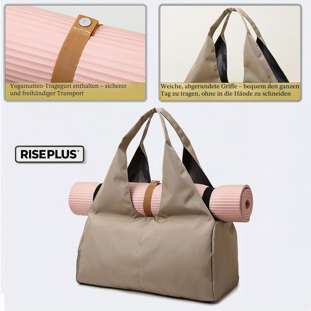 Yogatasche Sporttasche Damen Herren mit Schuhfach &amp; Nassfach – Yoga Tasche Fitnesstasche Trainingsta