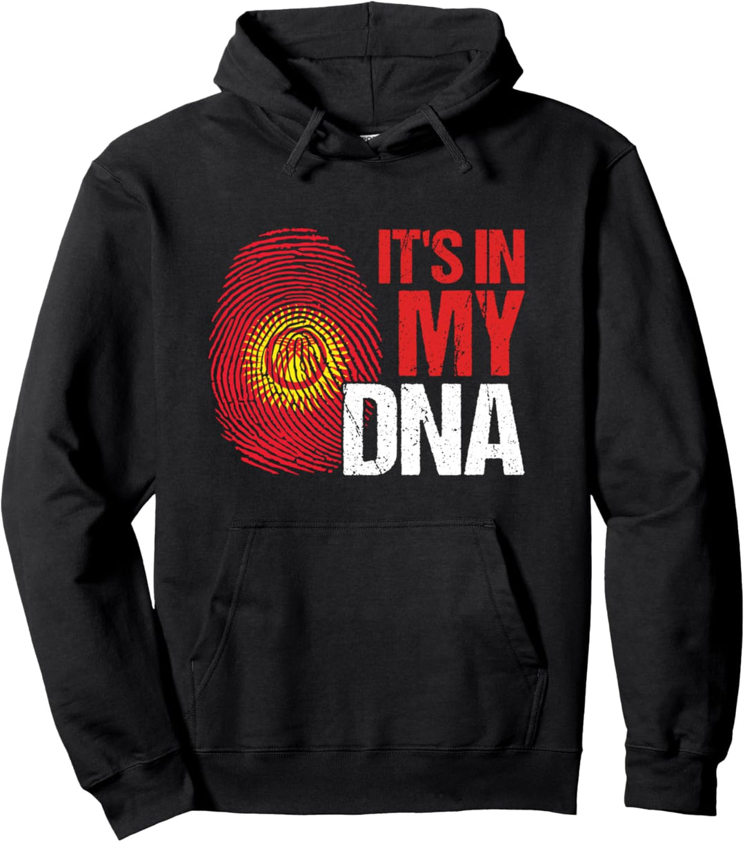 DNA Kirgisistan Flagge Land Staat Fingerabdruck Geschenk Pullover Hoodie