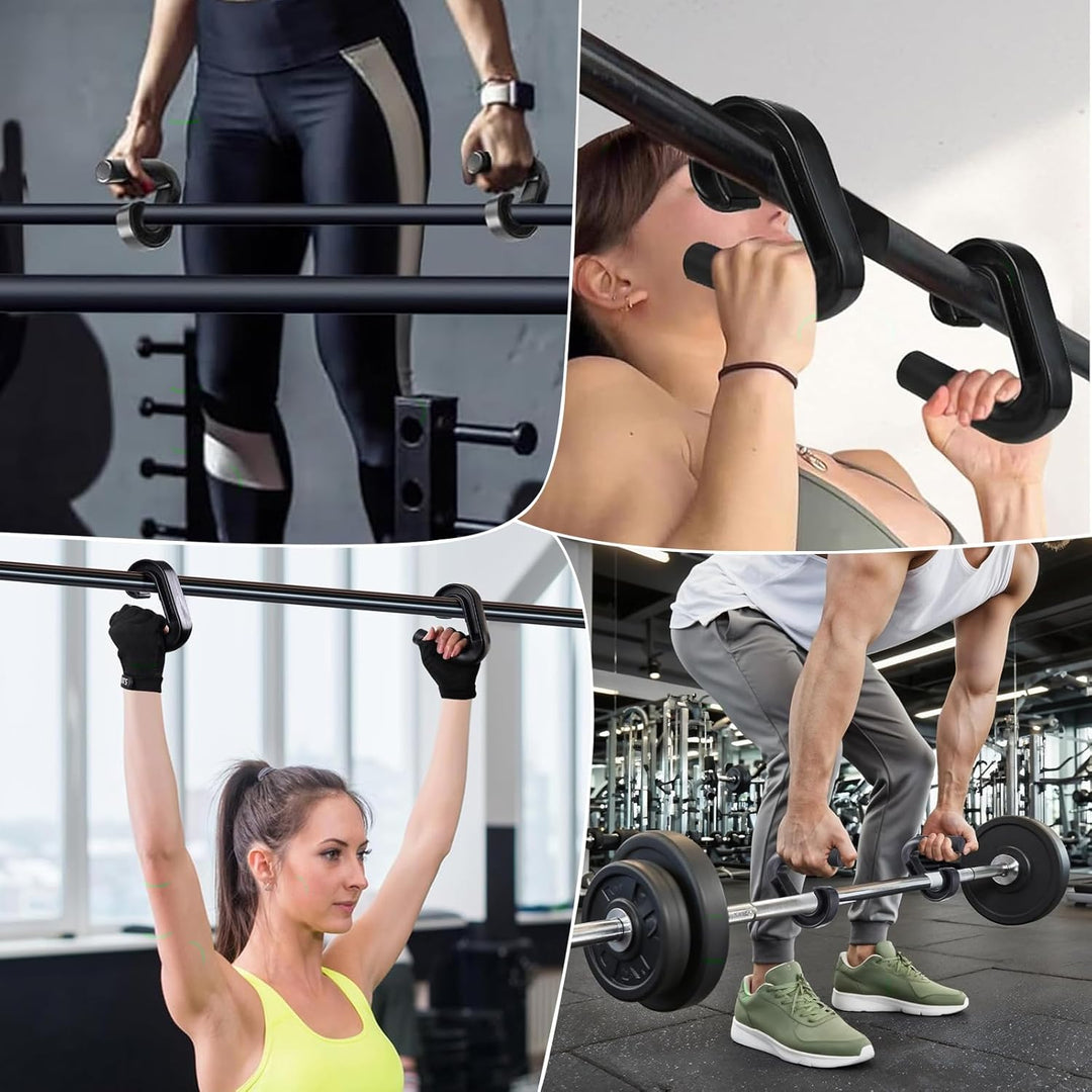 Fitness Griffe für Klimmzugstange, Haken Klimmzug Zubehör mit Anti Rutsch Silikon, Ergonomisches fit