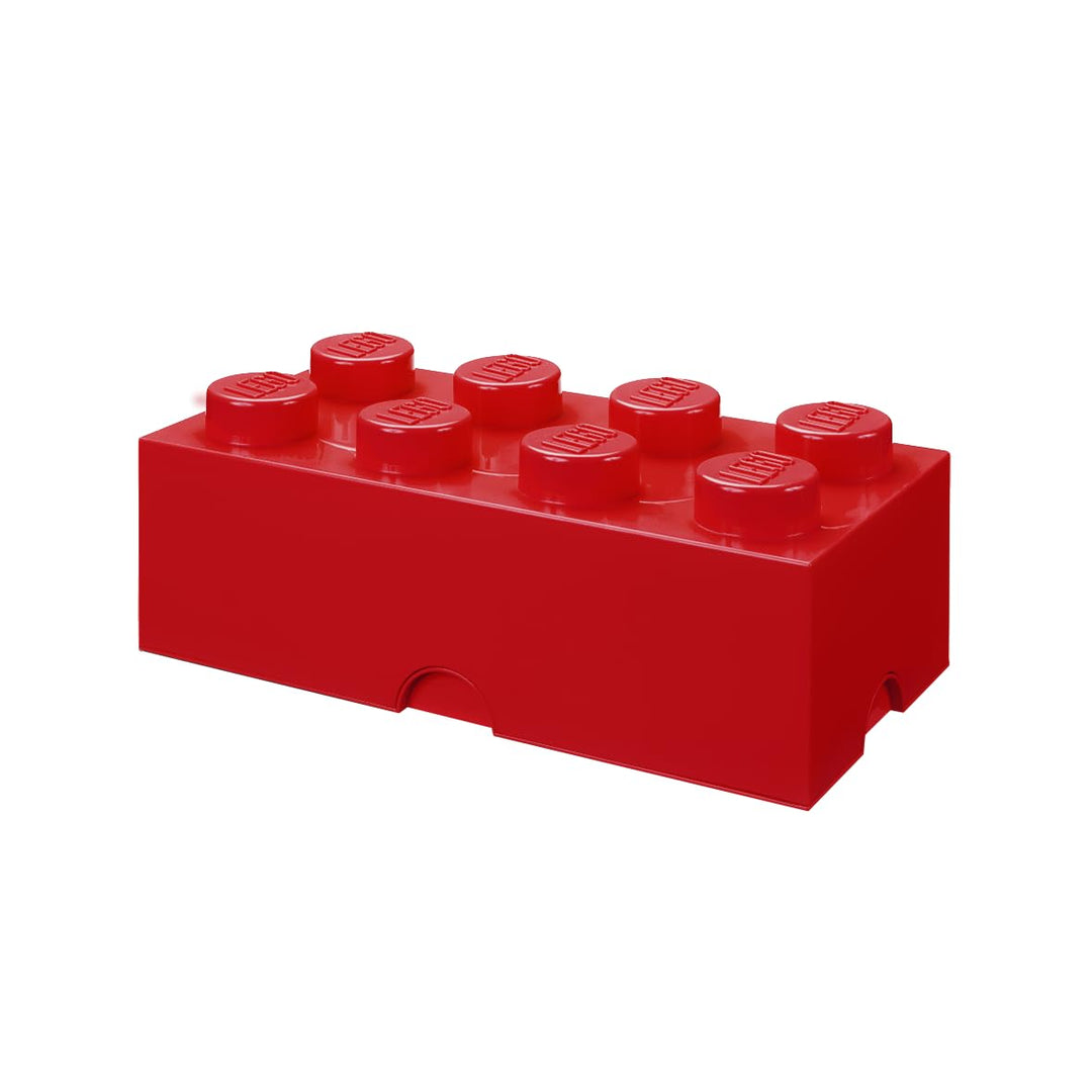 LEGO Aufbewahrungsstein, 8 Noppen, Stapelbare Aufbewahrungsbox, 12 l, Rot