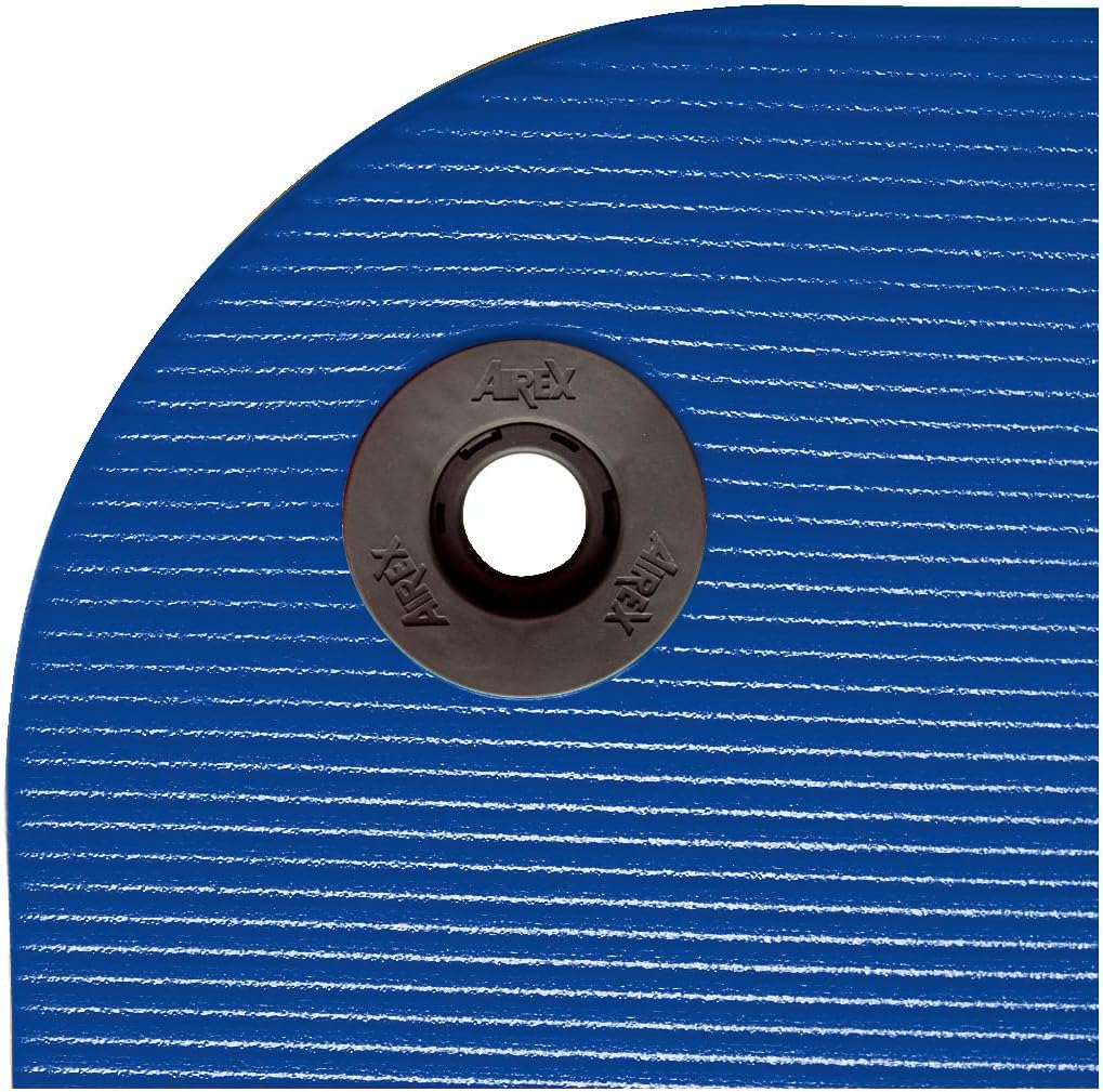 Airex Fitness- und Yogamatte Coronella, ca. 185 x 60 x 1,5 cm Blau, mit Ösen, Blau, mit Ösen