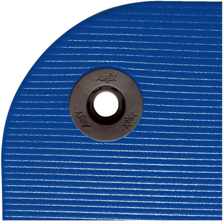 Airex Fitness- und Yogamatte Coronella, ca. 185 x 60 x 1,5 cm Blau, mit Ösen, Blau, mit Ösen
