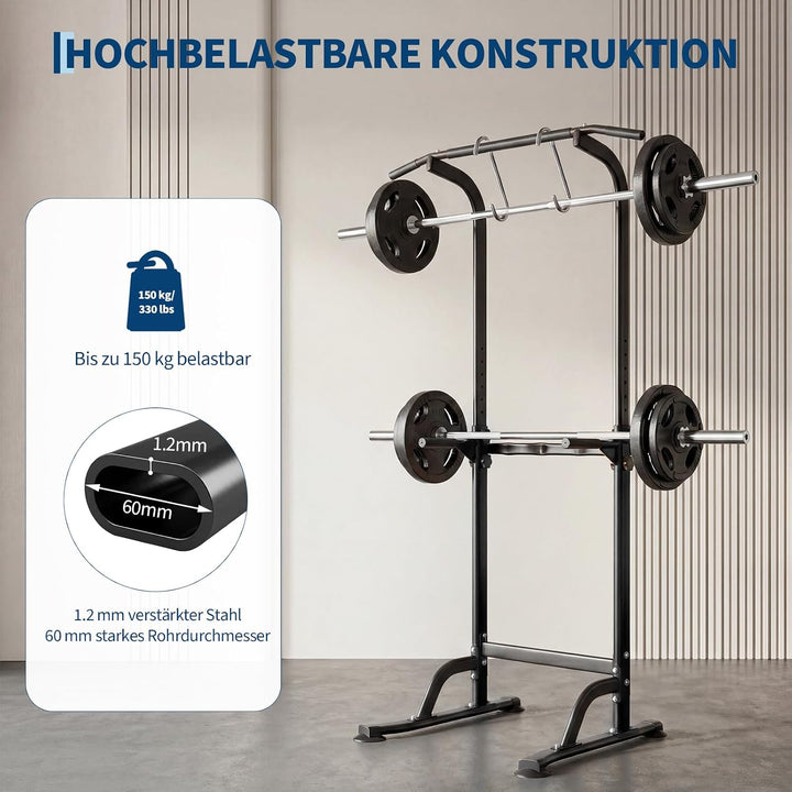 Zstar Power Tower Dip Station für Home Gym, verstellbare Klimmzugstange mit Dip Bars, Kraftstation f