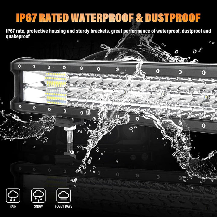 SKYWORLD LED Arbeitsscheinwerfer Bar 52cm 288W Zusatzscheinwerfer 12V 24V IP67 Wasserdicht Flutlicht