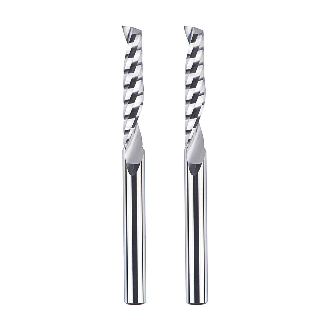 SpeTool 2 Stück Alu Fräser 6mm Schaft Fräser Aluminium Einschneider Fräser Set 32mm Schnittlänge VHM