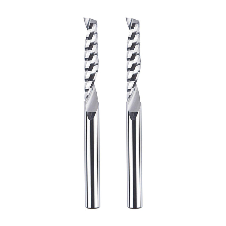 SpeTool 2 Stück Alu Fräser 6mm Schaft Fräser Aluminium Einschneider Fräser Set 32mm Schnittlänge VHM
