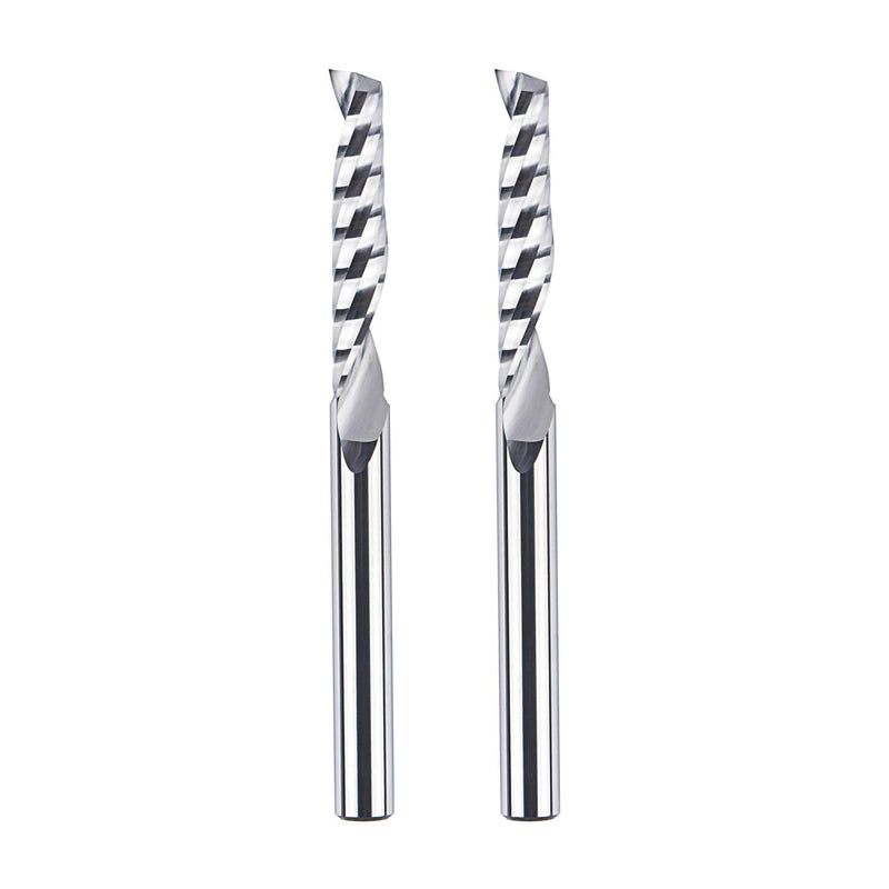 SpeTool 2 Stück Alu Fräser 6mm Schaft Fräser Aluminium Einschneider Fräser Set 32mm Schnittlänge VHM