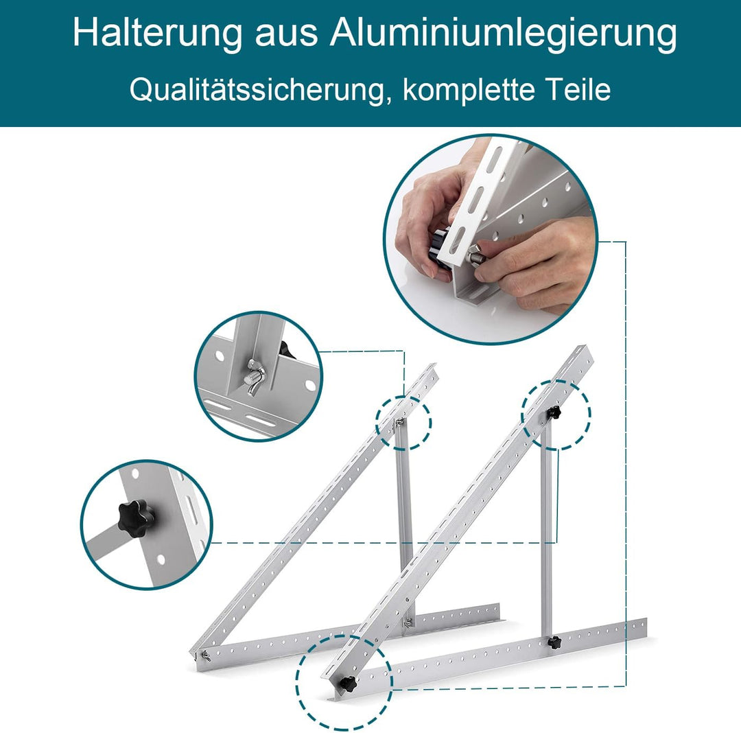 Sorlpv Solarmodul Halterung Balkonkraftwerk 1140mm, Dachhalterung Solarpanel Halterung 400w-800w, Un