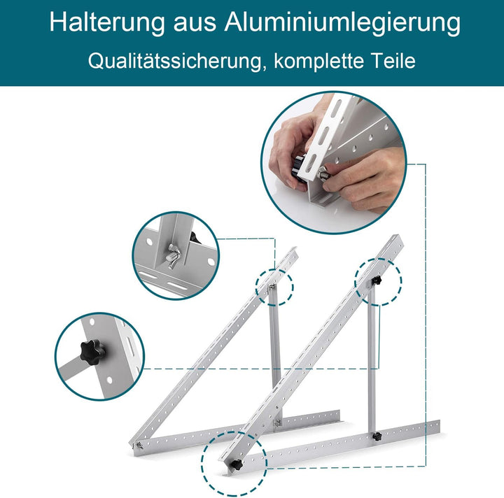 Sorlpv Solarmodul Halterung Balkonkraftwerk 1140mm, Dachhalterung Solarpanel Halterung 400w-800w, Un